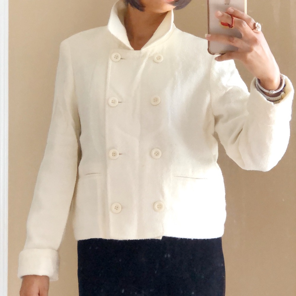 Cream boxy blazer size M